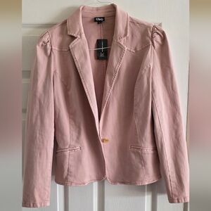 INC International Concepts Blush Pink Denim Blazer